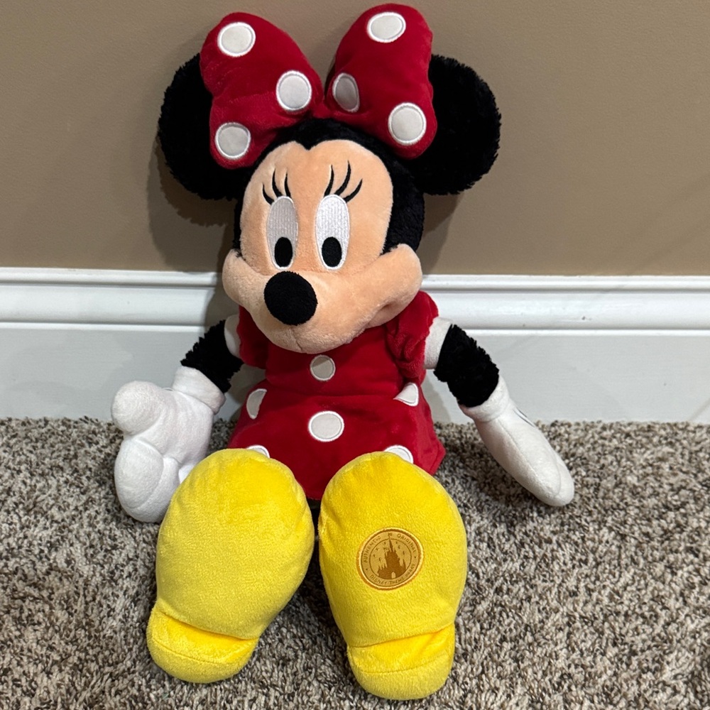 Disney Parks Minnie Mouse Plush - Red, Black, Yellow